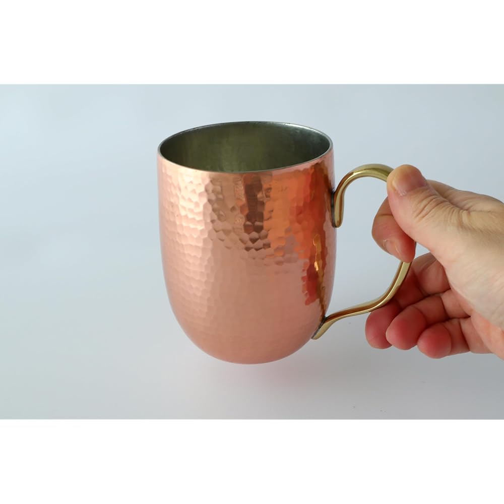 Asakusa Copper Silver Copperware Store Pure copper mug (small) 400cc Beer cup made by Mr. Hoshino with 40 years of experience as a craftsman