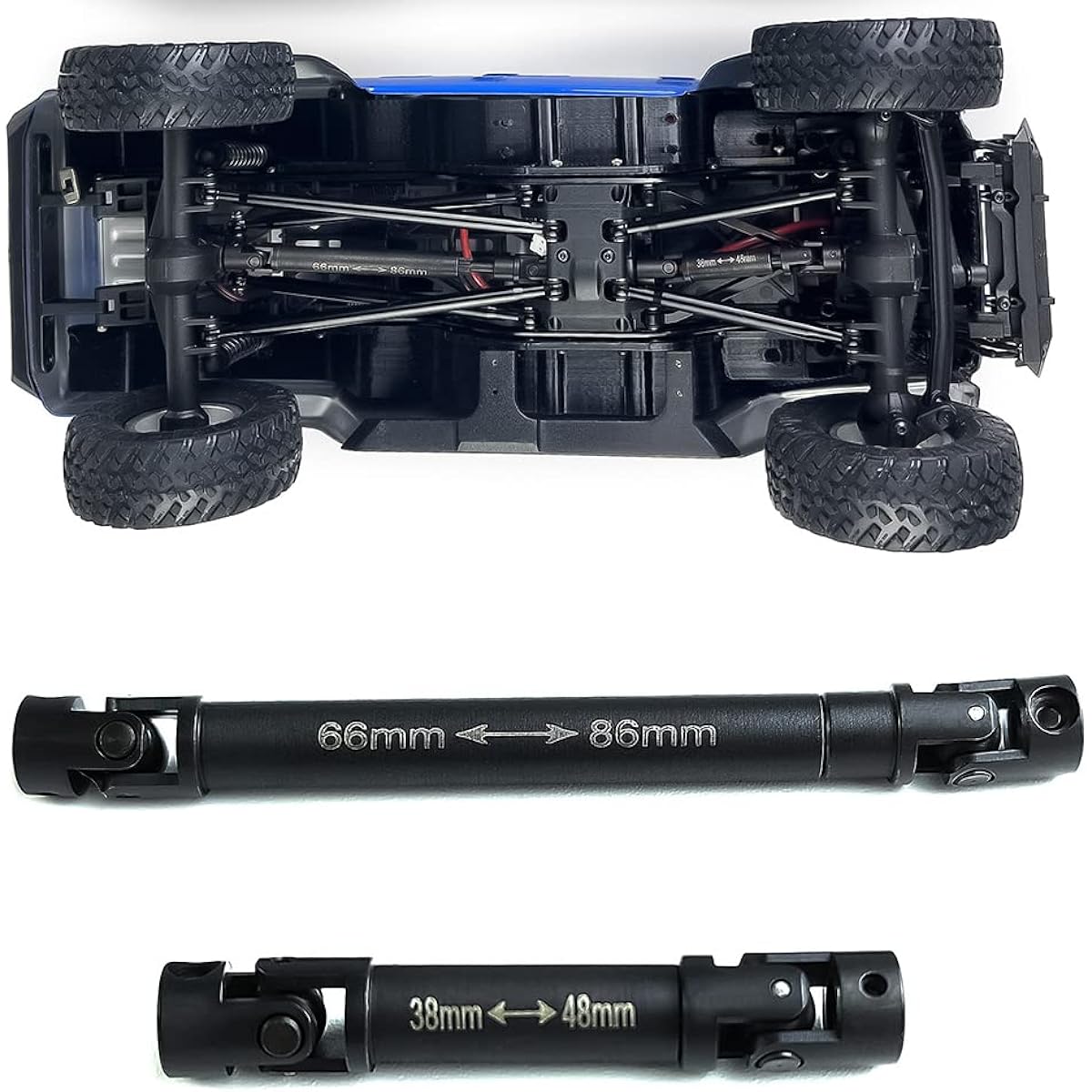RCLions Steel RC Drive Shaft CVD 38+66mm 1/24 Axial SCX24 AXI00005 for RC Crawler Truck Vehicle