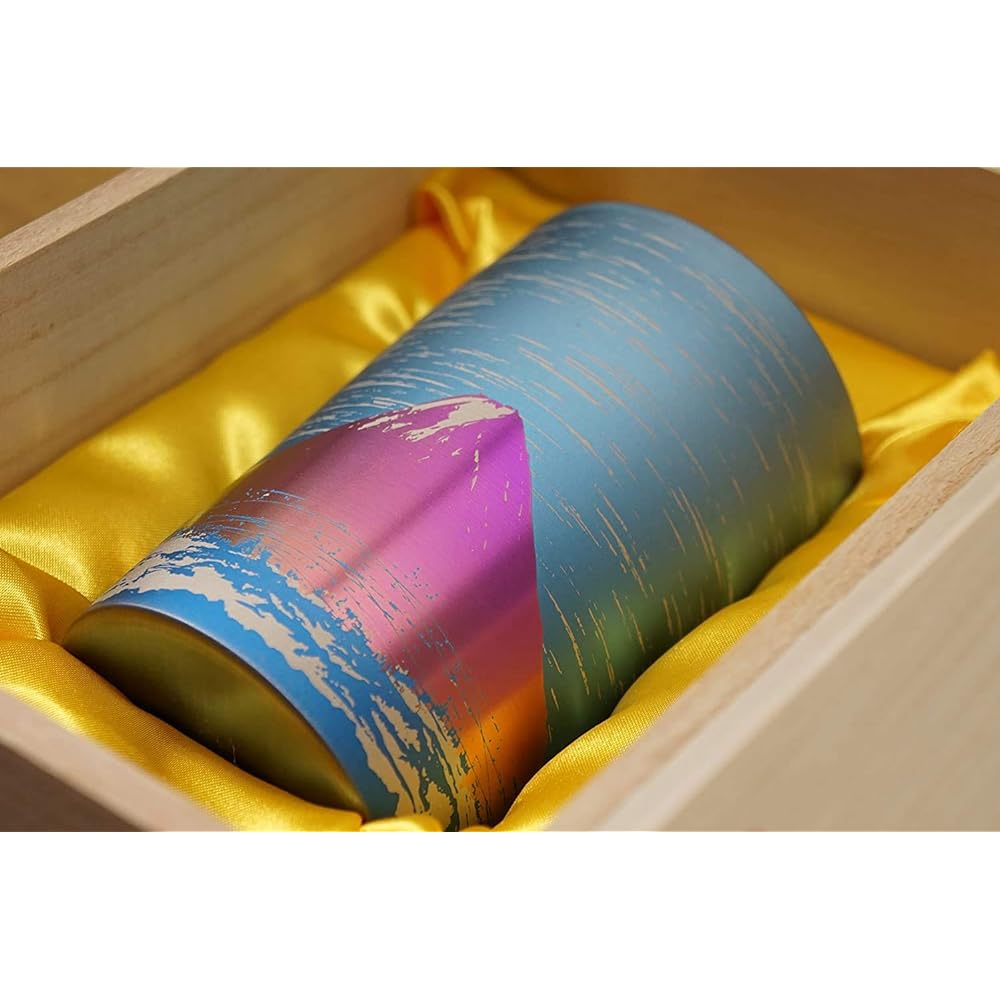 HORIE Titanium double tumbler from Tsubame, Niigata Prefecture Fuji 270cc Red Fuji in paulownia box T09MFR270 T09MFR270