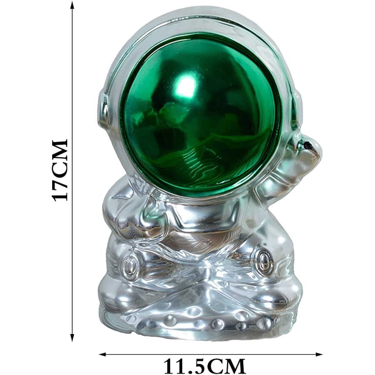 Hosoncovy Ceramic Astronaut Money Box Piggy Bank Ceramic Alien Money Box Ceramic Astronaut Figurine Decor Desktop Sculpture Statue (Green)