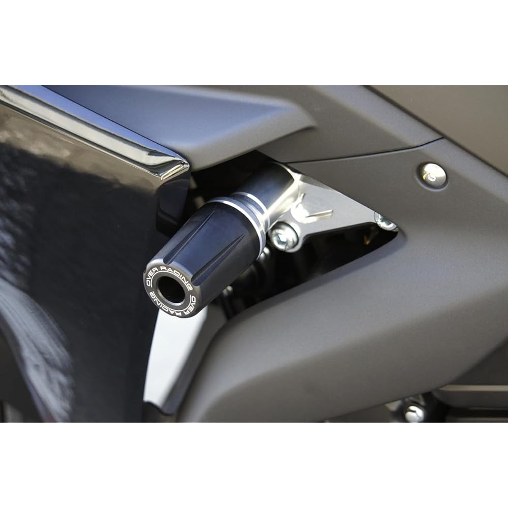 OVERRACING Racing Slider Machined Aluminum Mounting Base Bracket (Alumite Finish) Black YZF-R25/MT-25 59-35-01