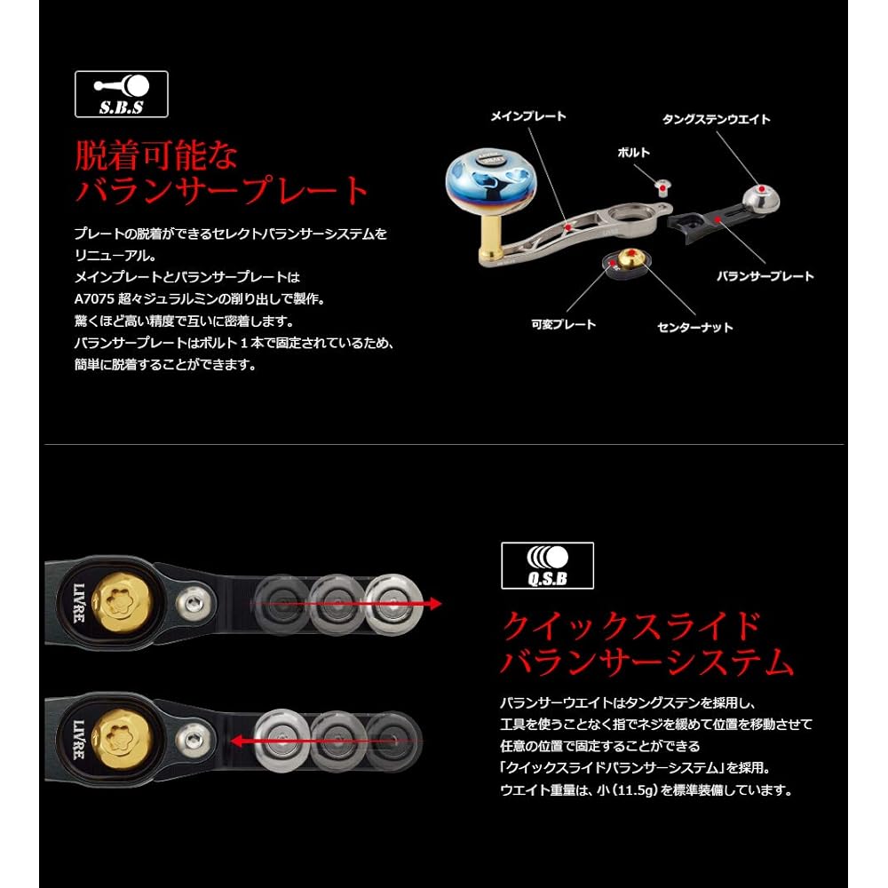 LIVRE bait type custom handle SB 60-65