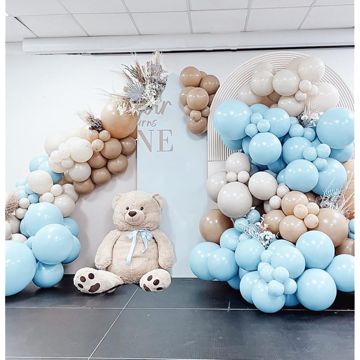 Pastel Blue Balloon Garland Kit - Double Plush Light Blue Different Sizes 18/12/5'' Baby Blue Balloons Arch Latex Balloons for Baby Shower Birthday Gender Reveal Party Decorations