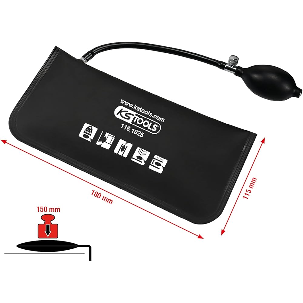 KS Tools Panel bag with hand pump 133x270mm 116.1025