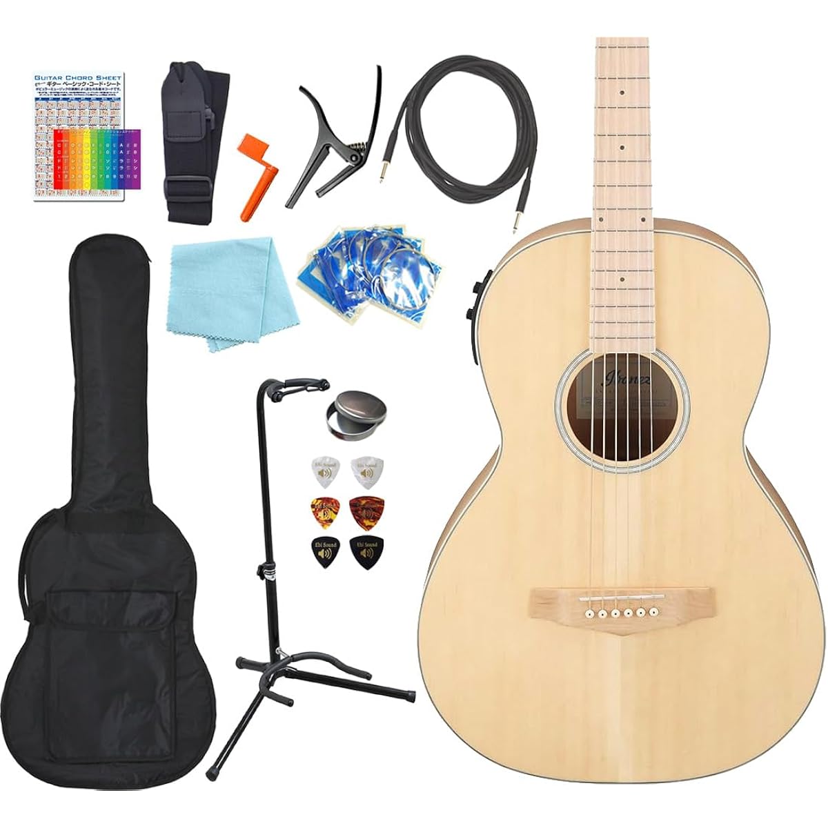 Ibanez PN29E OPN Acoustic-Electric Guitar for Beginners 13-Piece Set Parlor Type Acoustic Guitar [98765]
