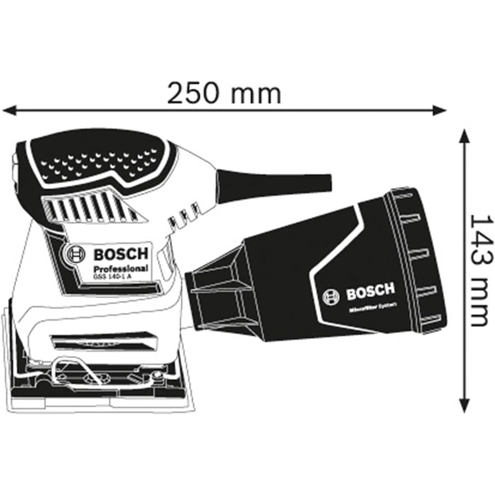 Bosch Professional (Bosch) Dust sucking orbital sander mini GSS1400A