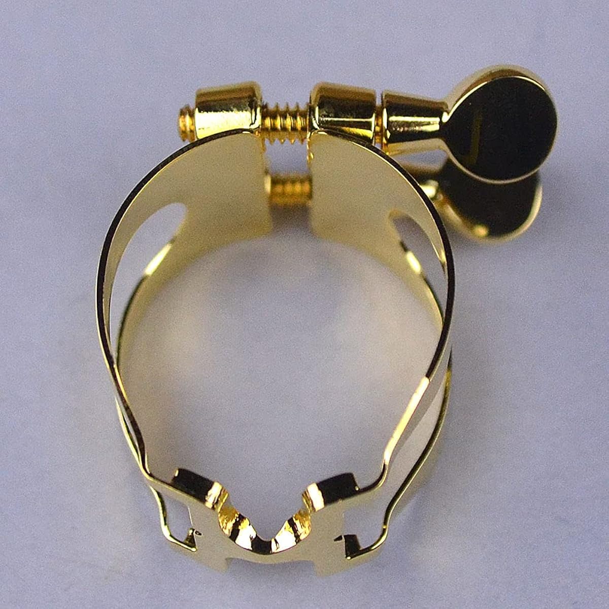HARRISON Alto Saxophone Ligature A2GP for Standard Rubber Size, Gold Plated Finish