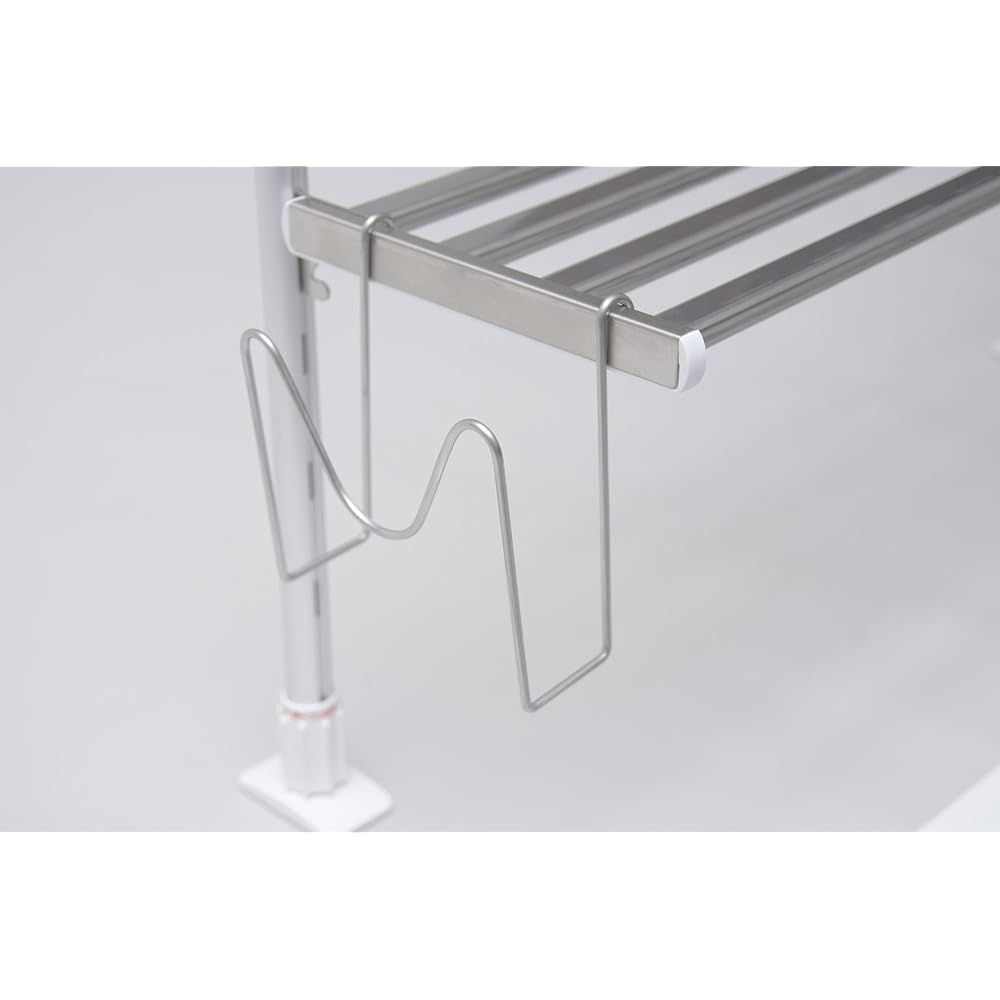 Takubo Kogyo 2-tier Tension Shelf Width 60cm Cutting Board Holder/Dishcloth Holder Set TP2-60MF