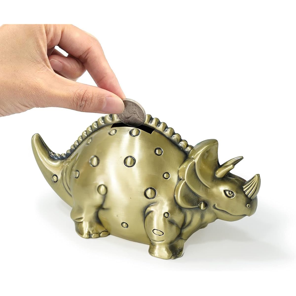 Metal Coin Bank Cute Dinosaur Piggy Bank Money Box Saving Pot for Kids Craft Decoration Classic Kids Boys Men Gift