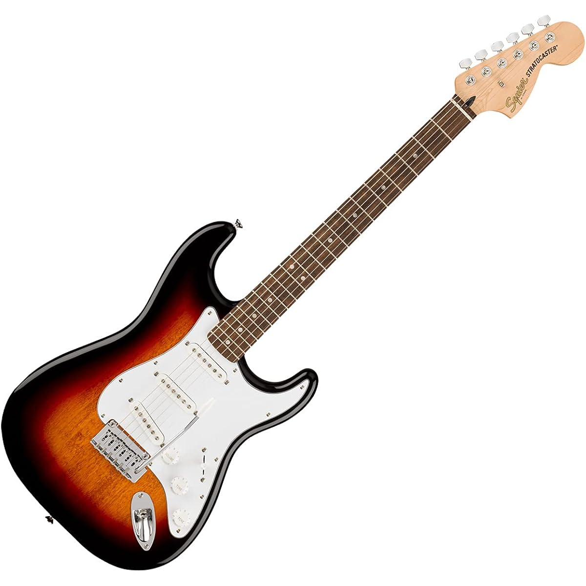 Squier by Fender Affinity Series Stratocaster Laurel Fingerboard White Pickguard 3-Color Sunburst Electric Guitar Beginner 14-piece Set [With Mini Amp] Stratocaster Squier/Squier