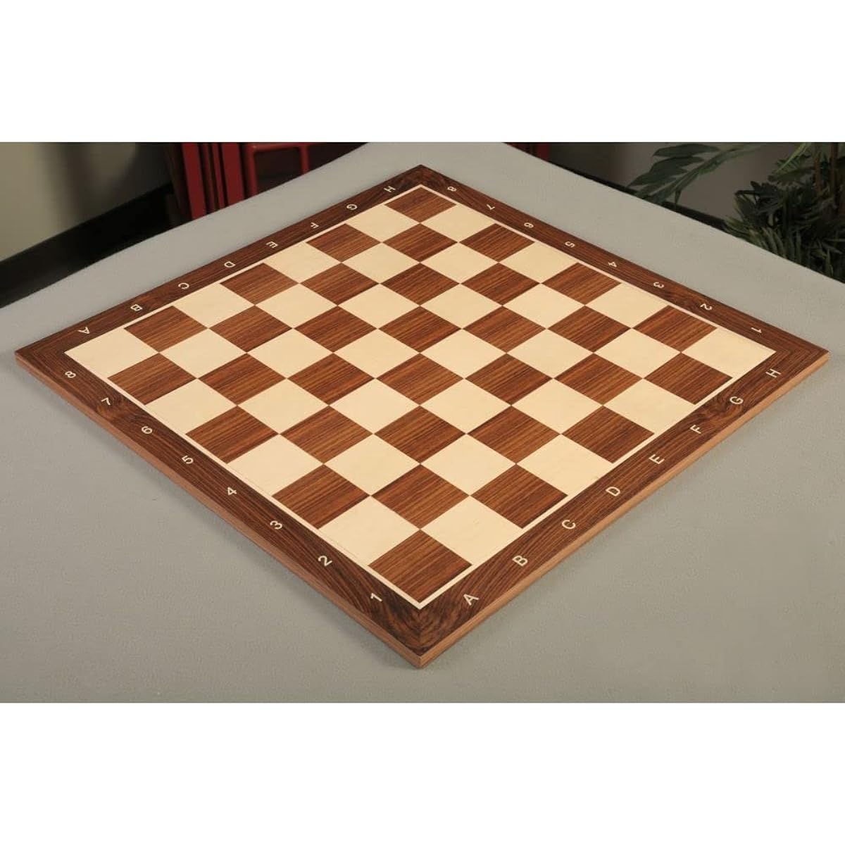 Indian Rosewood & Maple Wooden Chess Board - 2.25" With Notation by The House of Staunton