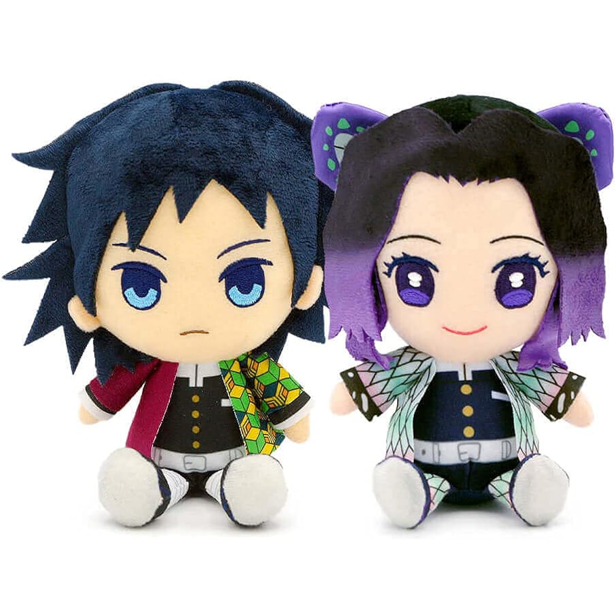 Telegram Shop Exmail Plush Toy "Demon Slayer Chibi Plush Toy Pair Set Tomioka Giyuu & Kocho Shinobu" (No Telegram) Celebration Wedding Birthday Gift Tomioka Giyuu Kocho Shinobu Giyuu Shinobu