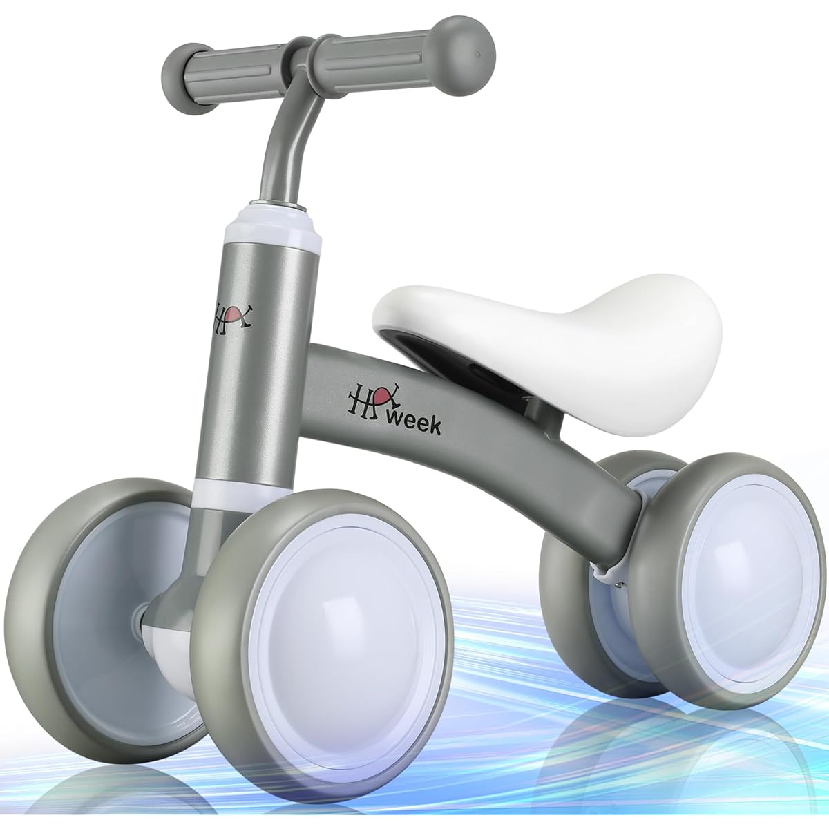 HAWEEK Baby Balance Bike Toy for 1 Year Old Boys and Girls 12-36 Months Toddler Bike Baby Walker Riding Gift for Boys Girls No Pedals Toddler 4 Wheels Baby First Birthday Gift