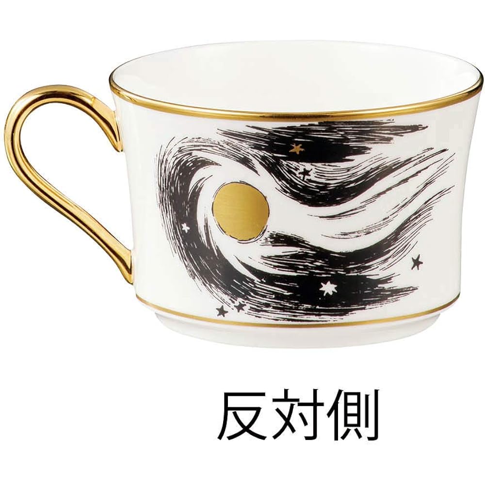 Noritake Cup & Saucer (Coffee Tea) 245cc Moomin Moominvalley Comet 1 Guest Black Bone China TG93686/N-090L