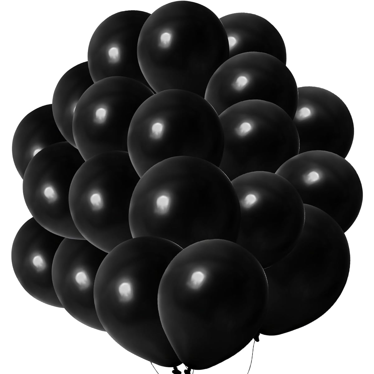 TILBLKUP 100pcs Black Balloon 12 Inch Black Latex Balloon Birthday Balloon Wedding Balloon Wedding Decoration Party Decoration Birthday Decoration Baby Shower Graduation Anniversary