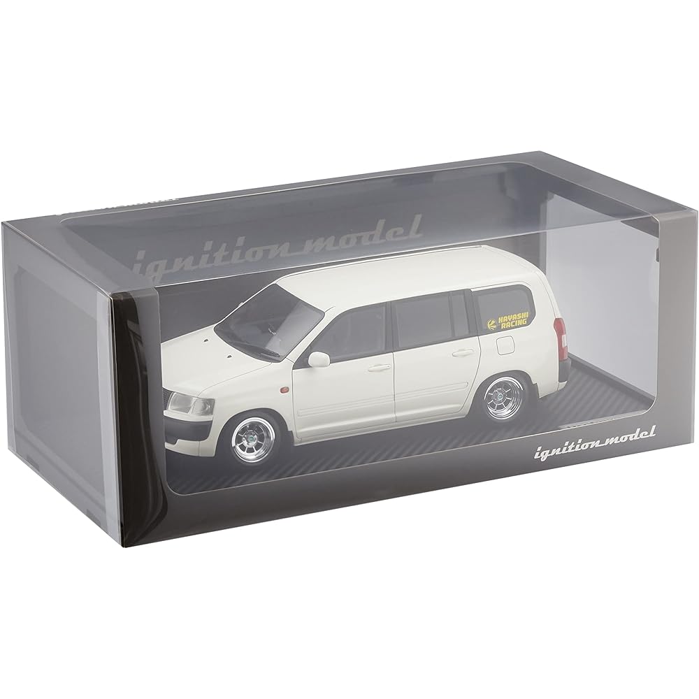Ignition Model 1/18 Toyota Probox GL (NCP51V) White Hayashi-Wheel Finished Product