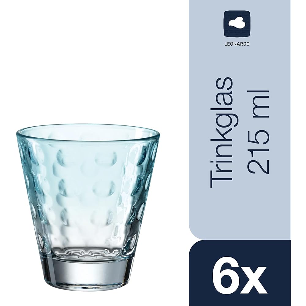 LEONARD tumbler set of 6 mint 215ml Optic 026895