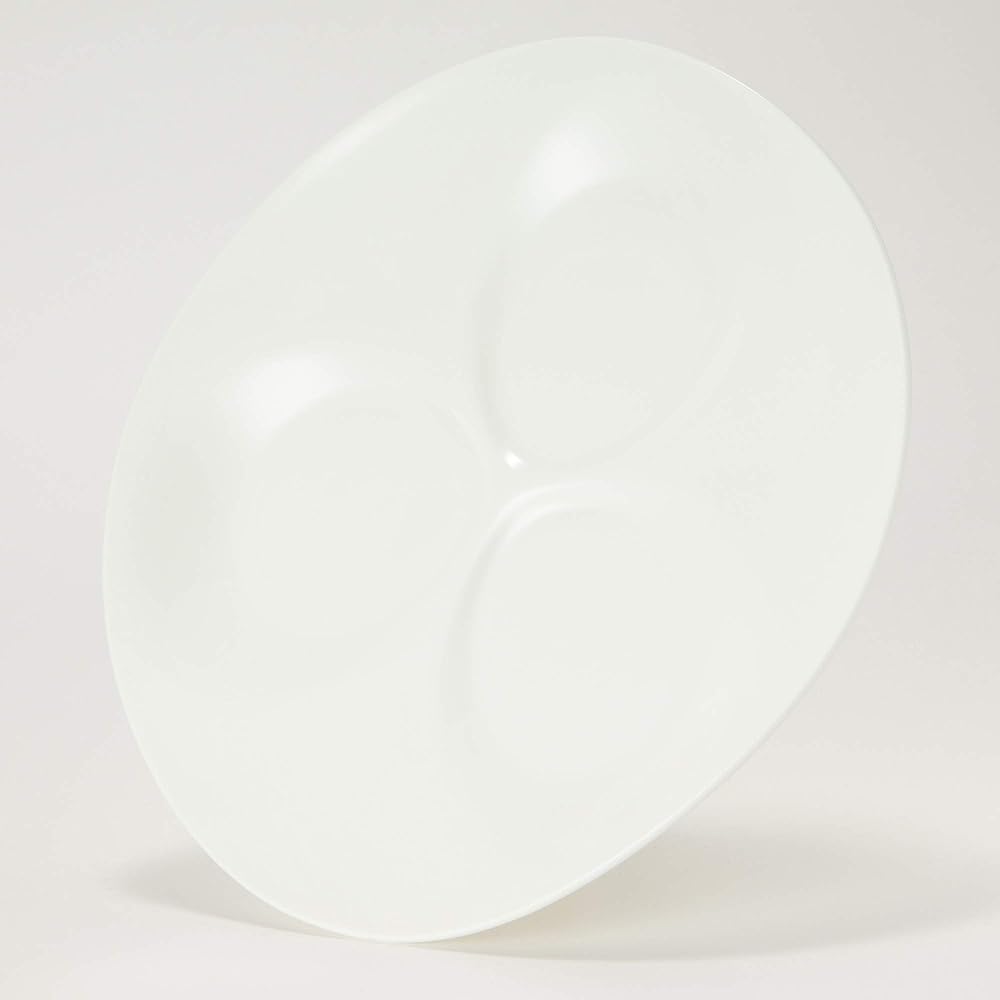 NARUMI Plate Styles White 25cm Round Triple Divider Plate Microwave Warmable 50617-3496