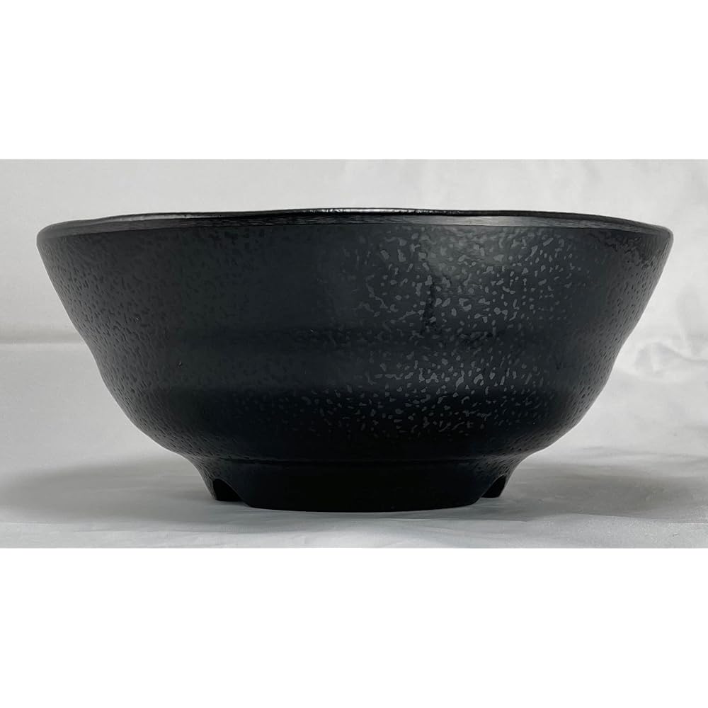 MARUKEI Rice Bowl/Multi-Use Bowl, Diameter 16.8cm, 820ml, Black, Made in Japan, Break-resistant, Dishwasher Safe, Stackable, "Takumi-an" A100 B, Set of 10 [Commercial Use Set]