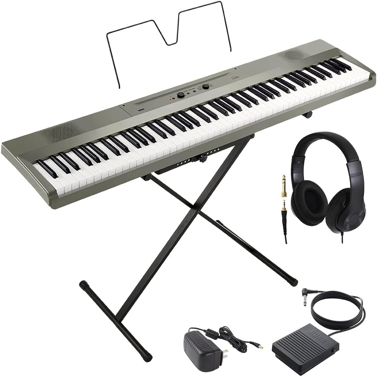 KORG L1SP MS Metallic Silver Keyboard Electronic Piano 88 Keys L1SP Headphone Set KORG