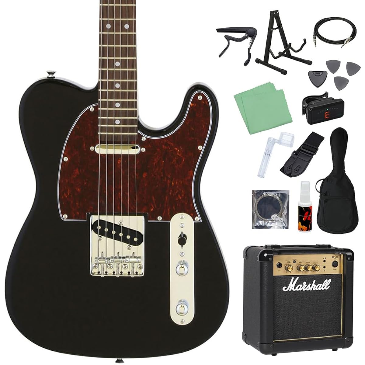 LEGEND LTE-Z TT BK Electric Guitar Beginner 14-piece Set [Includes MG10] Legend