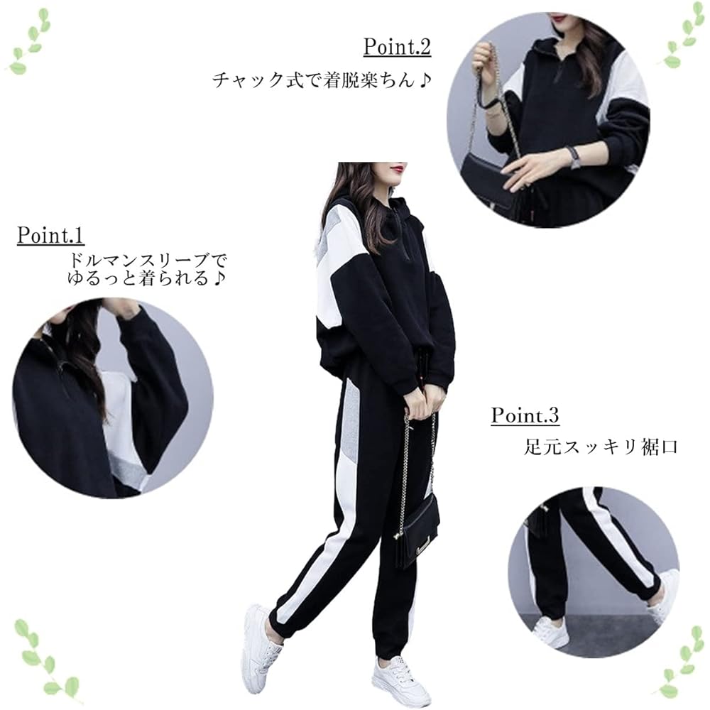 [G-tiamo] Jersey Top and Bottom Set Women's Sweat Room Wear Setup Sports Loungewear Sweatshirt Hood 01
