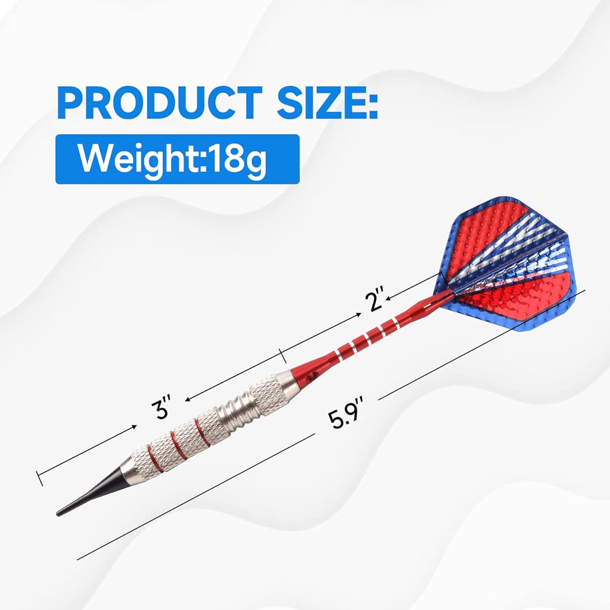 GSE Games & Sports Expert Soft Tip Darts for Electronic Dartboards - Includes 60 Dart Tips and Storage Bag