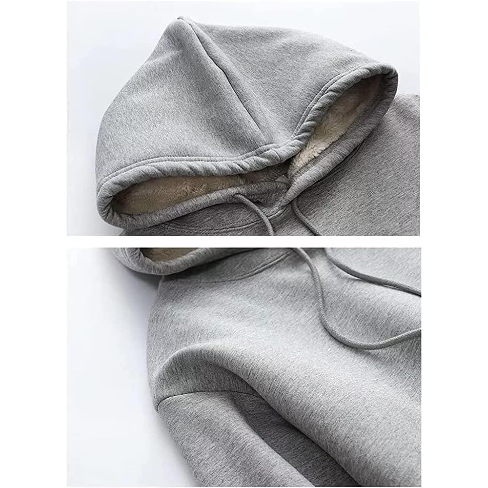 [YoniStar] Women's Parka, Sweatshirt, Boa Lining, Warm, Autumn/Winter Tops, Sweatshirt, Brushed Lining, Thick