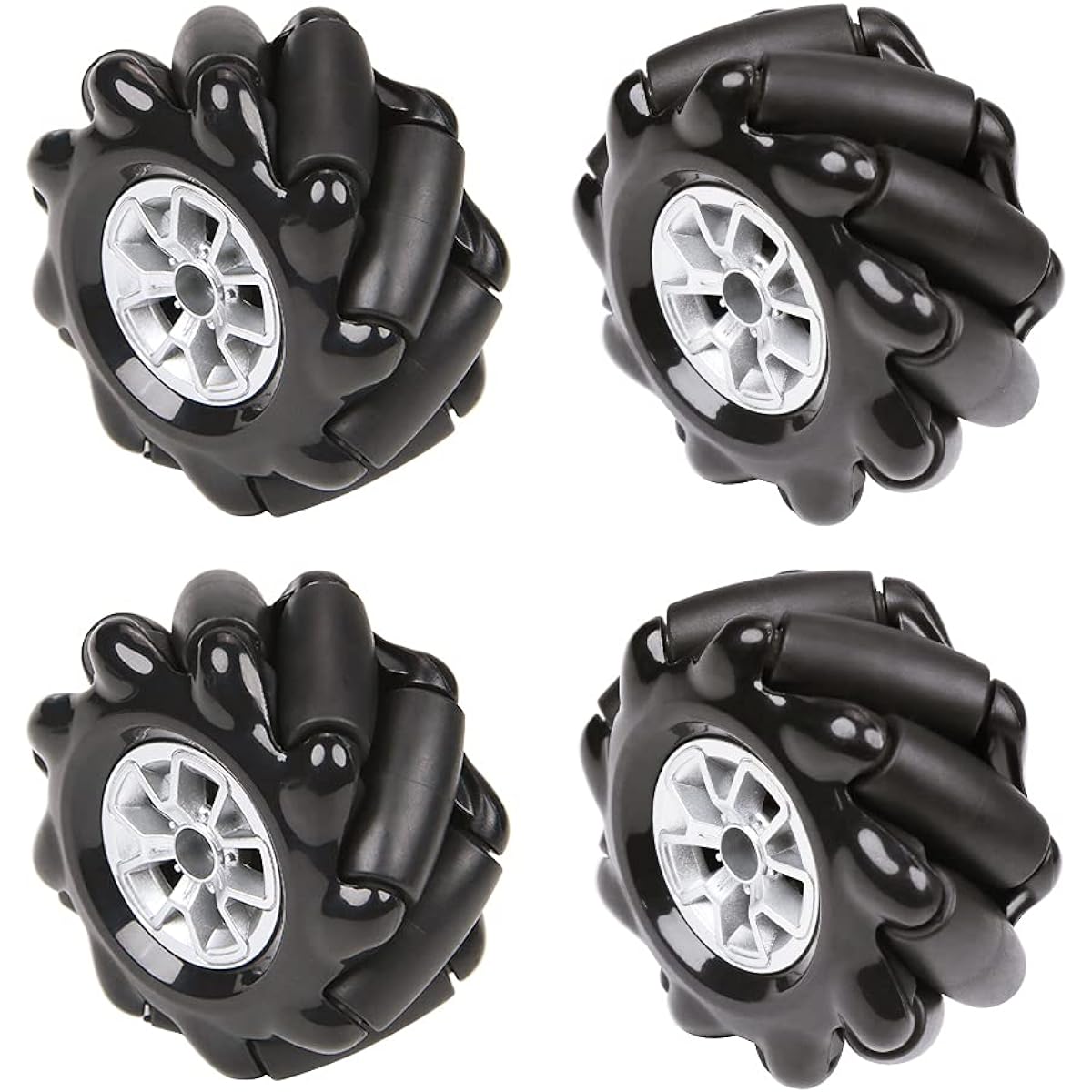 LewanSoul Mecanum Wheel 60mm High Hardness Plastic Wheel Omnidirectional Wheel Intelligent Robot Car Components DIY Accessories (4pcs)