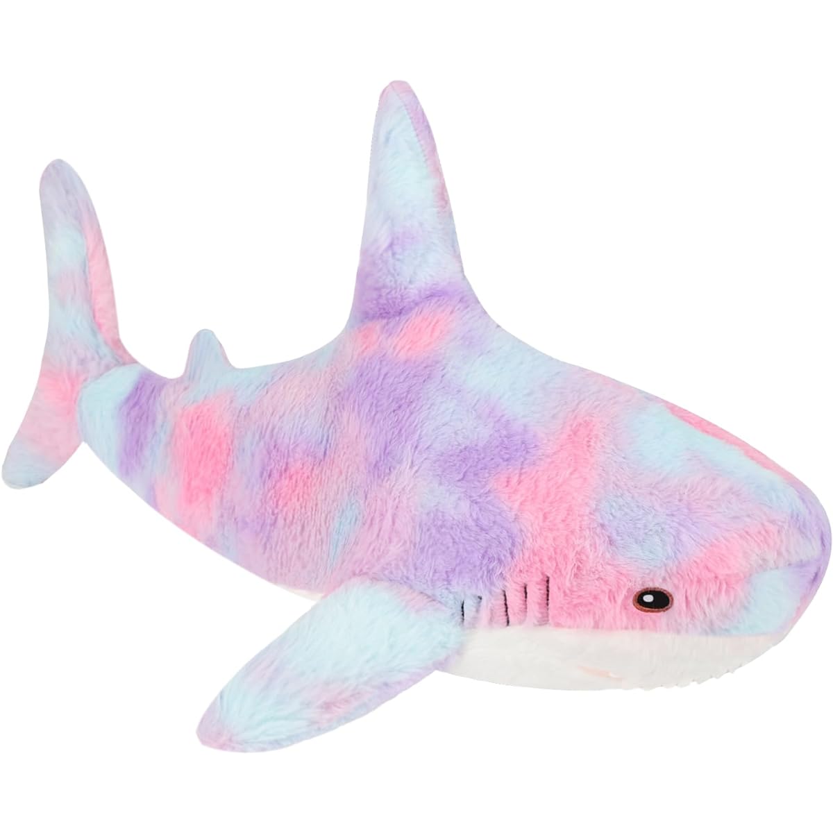 MUPI Shark Plush Toy, 11" Shark Stuffed Animal, Shark Plush Toy, Shark Ocean Plush Toy, Large Stuffed Animal, Shark Doll, Sea Animal (Rainbow)