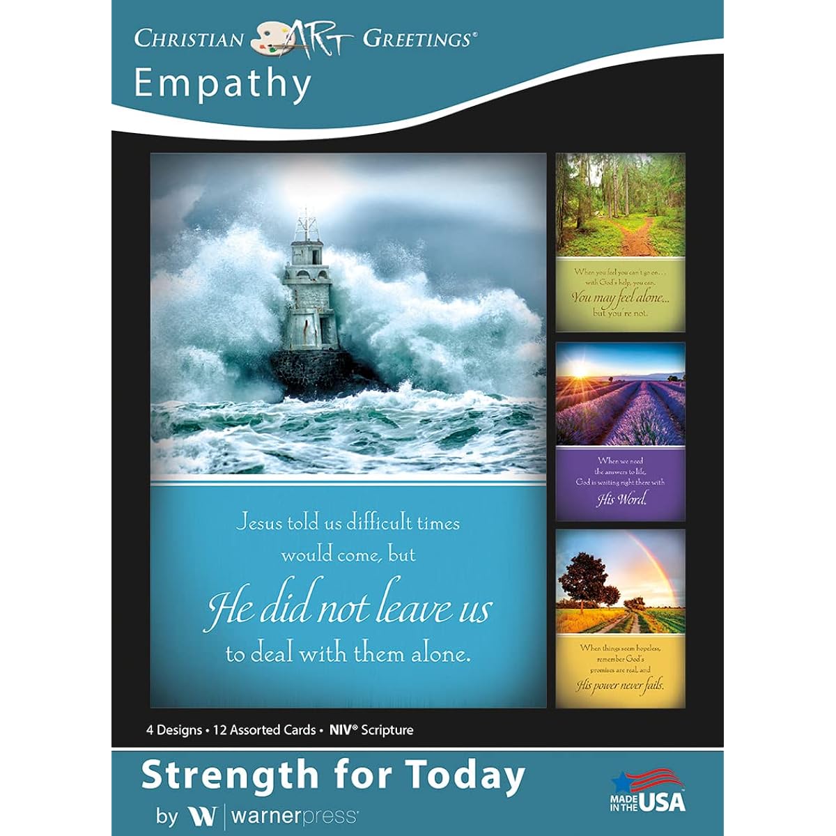 Strength for Today - Empathy Greeting Cards - NIV Bible (Box of 12)