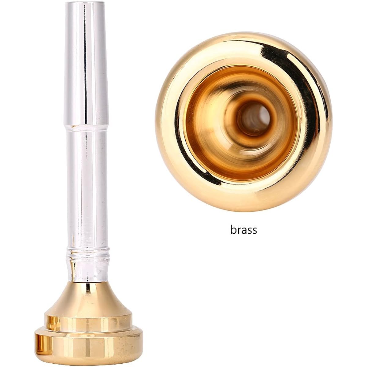 Brass Trumpet Mouthpiece Mouth Set with 1 1/2 C 3 C 5 C 7 C Gold Plated Mouthpiece Kit