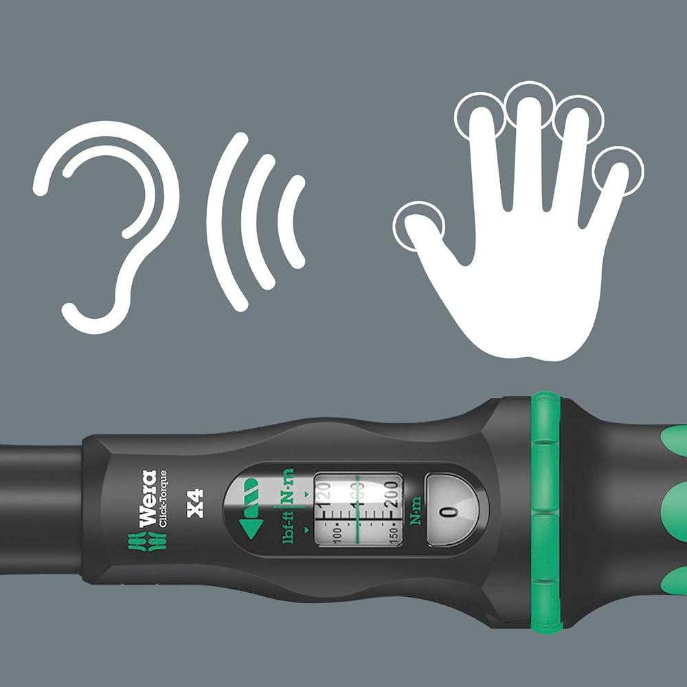 Wera 05075654001 | Click-Torque X 4 Interchangeable Torque Wrench, 40-200 Nm, 14x18 x 40-200 Nm