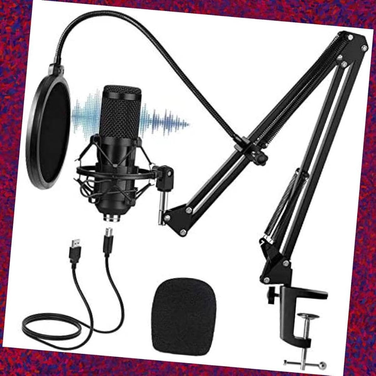 Professional condenser microphone set with professional specifications