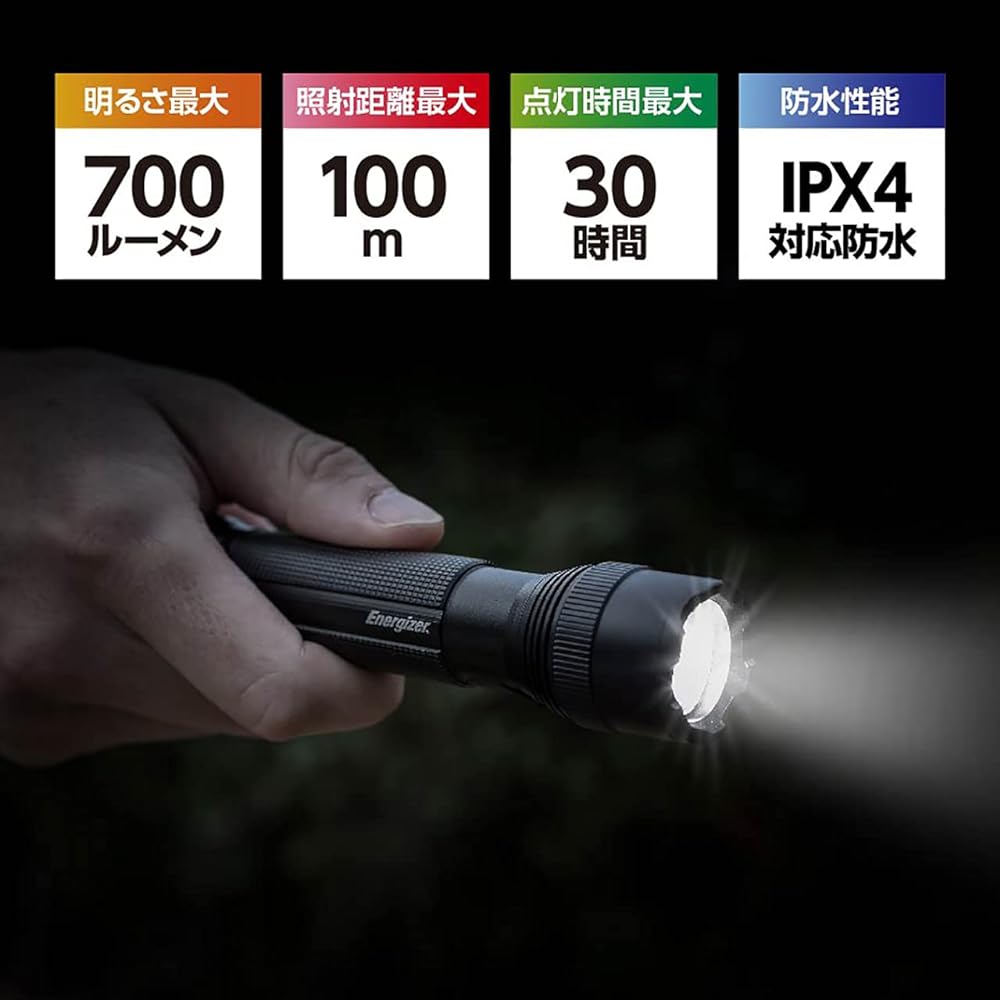 Energizer LED Light Rechargeable Tactical Metal Light (Brightness Up to 700lm/Lighting Time Up to 30 Hours) PMTRL8