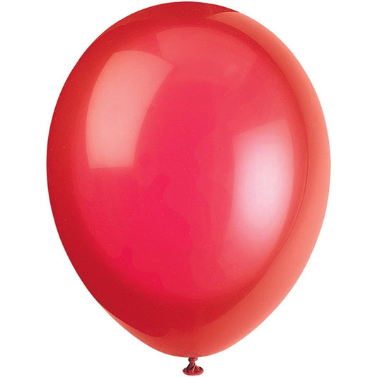 12" latex balloon crystal scarlet red, 50 ct