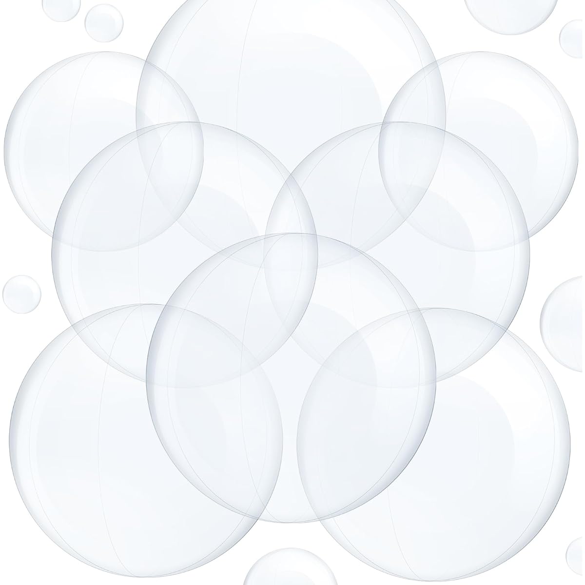 PullCrease 36pcs Inflatable Clear Beach Balls, 3 Different Sizes 6", 16", 24", Transparent Swimming Pool Party Balls for Outdoor Summer Beach Hawaii Party Favors Pool Water Toys Beach Balls