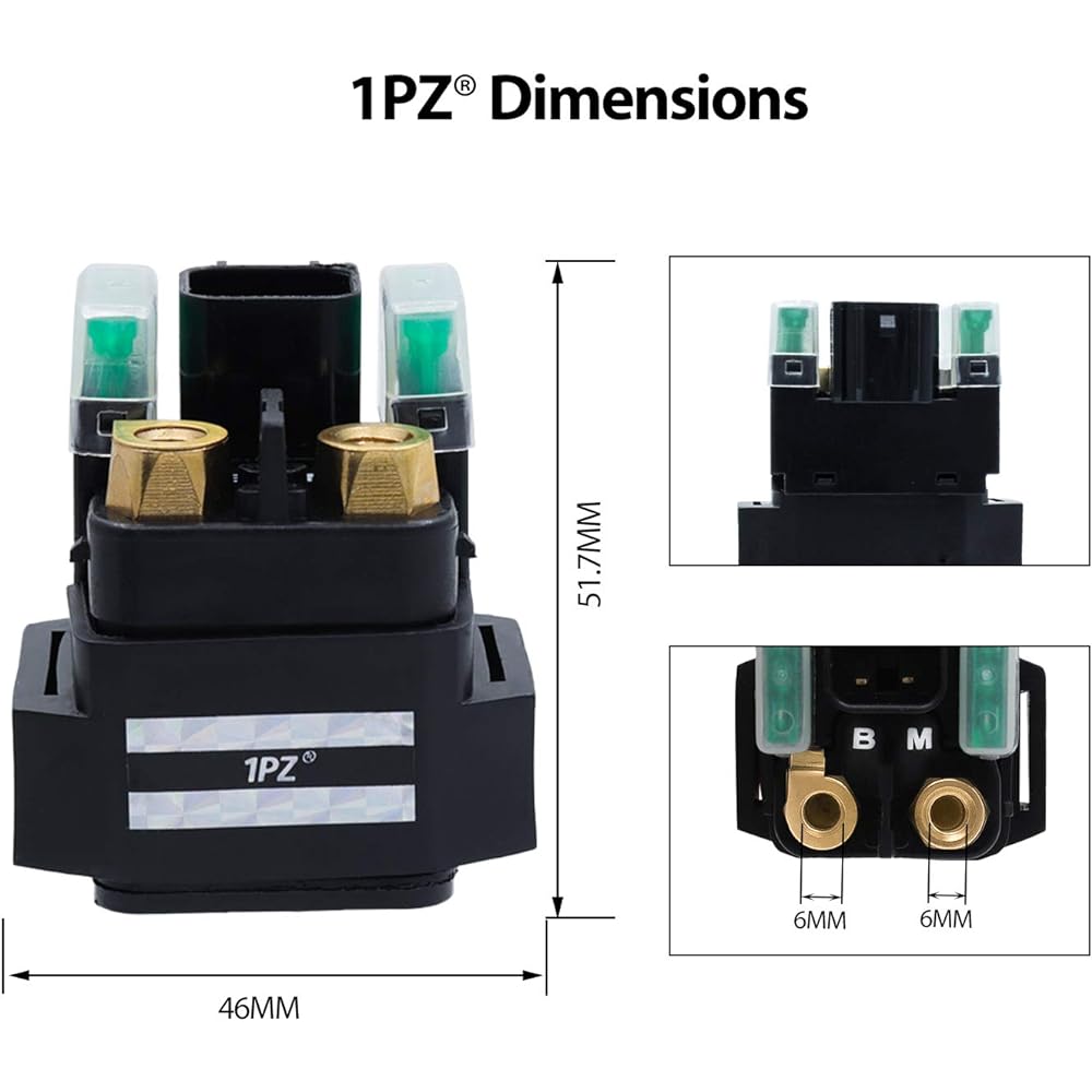 1PZ RP5-B06 Starter Solenoid Relay Yamaha Rhino Viking Wolverine Kodiak Raptor 450 660 700 2007-2021 5B4-81940-00 5UG-81940-00