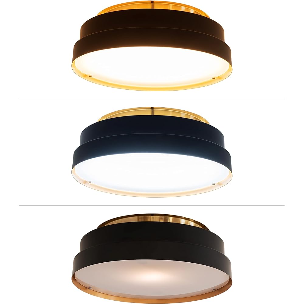 [Amplimle] Amplimle Ceiling Light Lighting Stylish LED Ceiling Light Living Dining Bedroom Scandinavian Cafe Industrial Lighting Fixture Ceiling Light Black Black Gold 8 Tatami 10 Tatami Bright Metal Dimming Color Control Remote Control Avaros Avaros