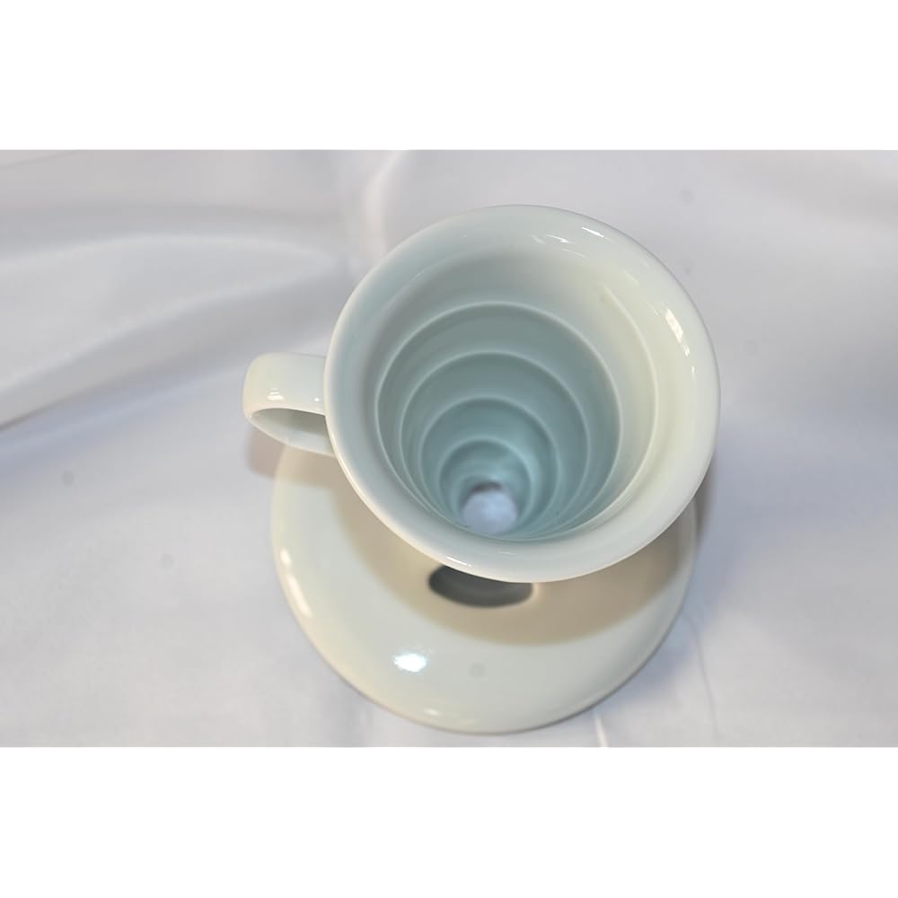 Conical 30 Single Ceramic Coffee Dripper Aritayaki Sakura White Porcelain