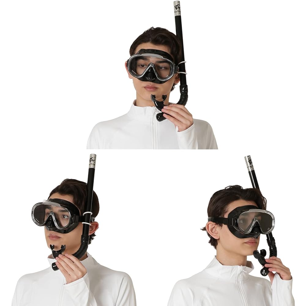 REEF TOURER Snorkeling Snorkel Mask Snorkel for Adults 2-piece Set Made of Elastomer RC9102