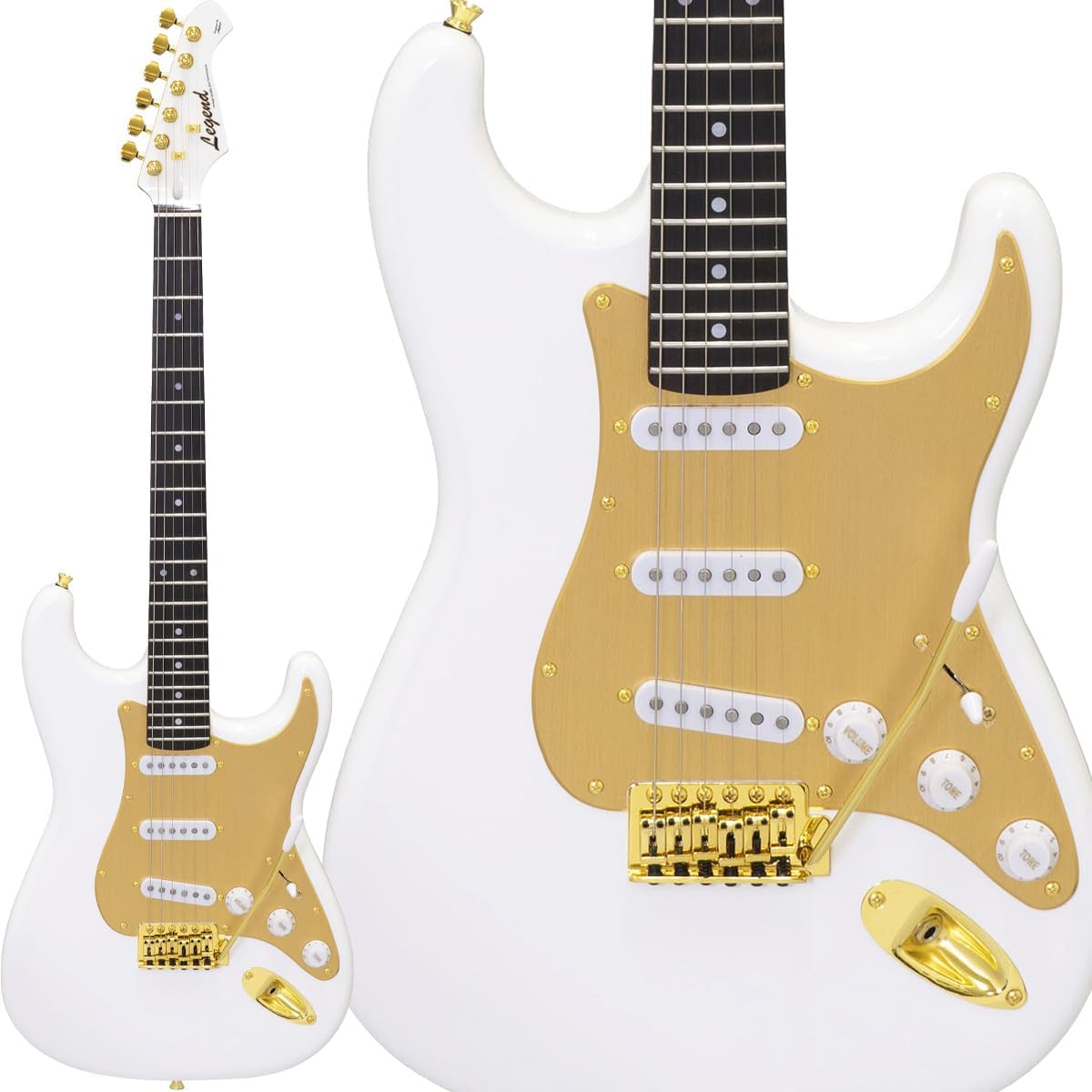 LEGEND LST-AZ Electric Guitar Stratocaster Type Anodized Pickguard Gold Parts Legend