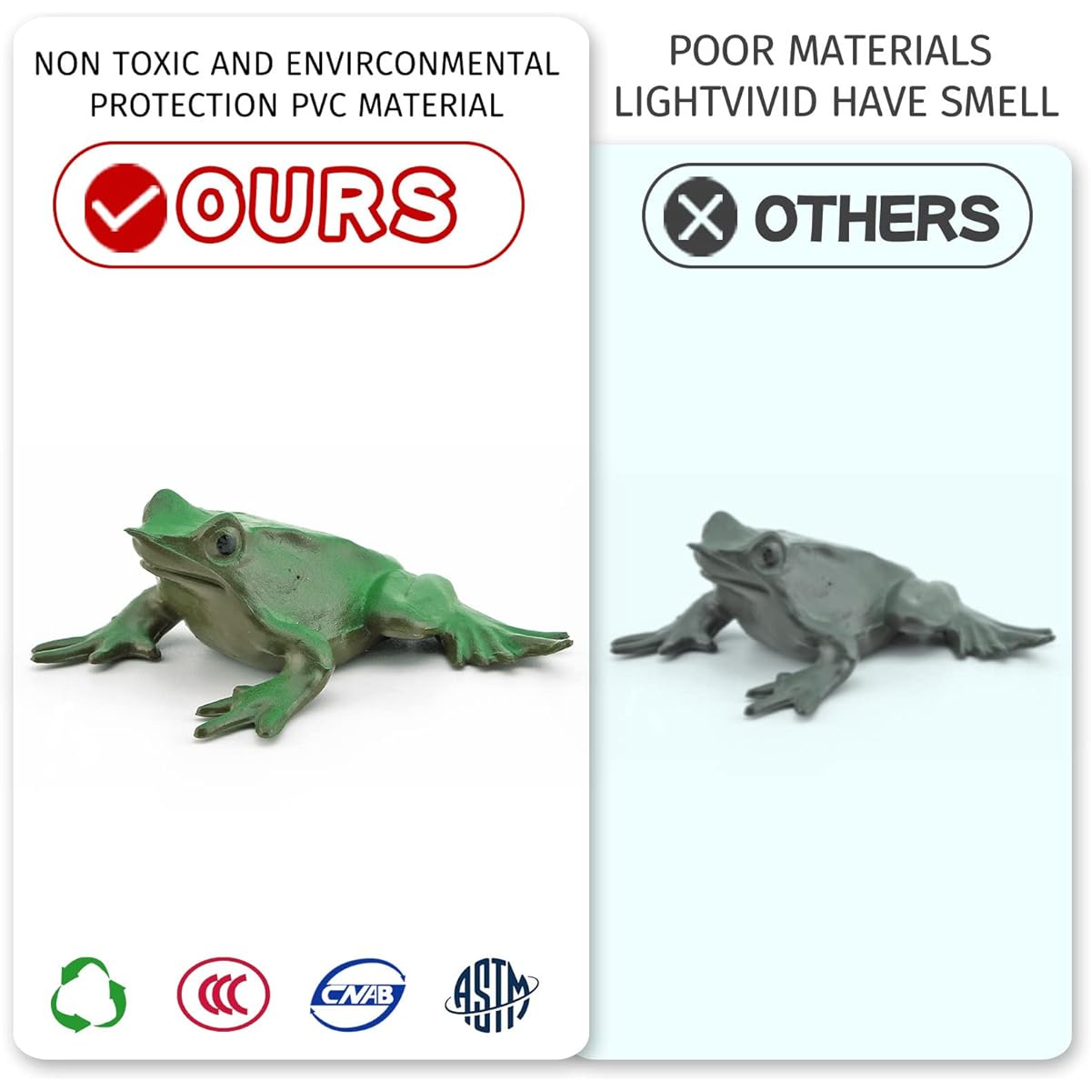 Wild Animal Frog Model Playset 6 Pieces Mini Frog Figures Figurines Family Party Favors Cake Topper Set Toys for 5 6 7 8 Years Old Boys Girls Kids Toddlers