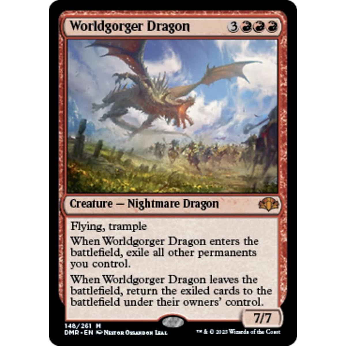 Magic: The Gathering - Worldgogger Dragon (148) - Dominaria Remastered
