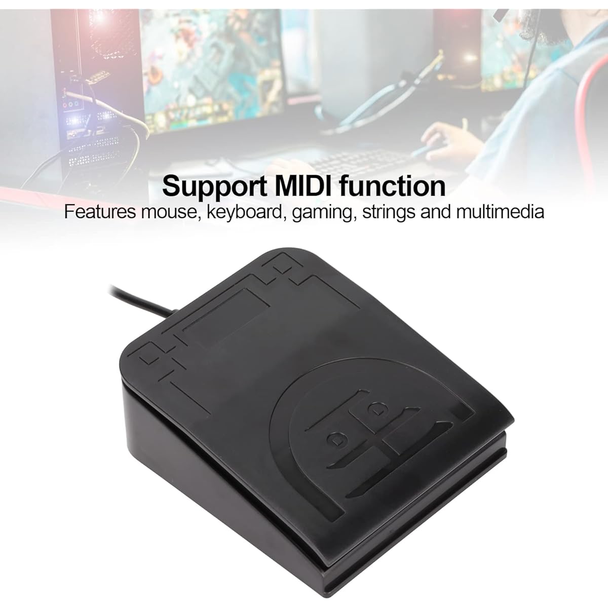 USB Single Foot Pedal Switch USB Foot Switch Pedal One Key Program Computer Keyboard MIDI Controller Ergonomic Design Single Foot Switch Pedal