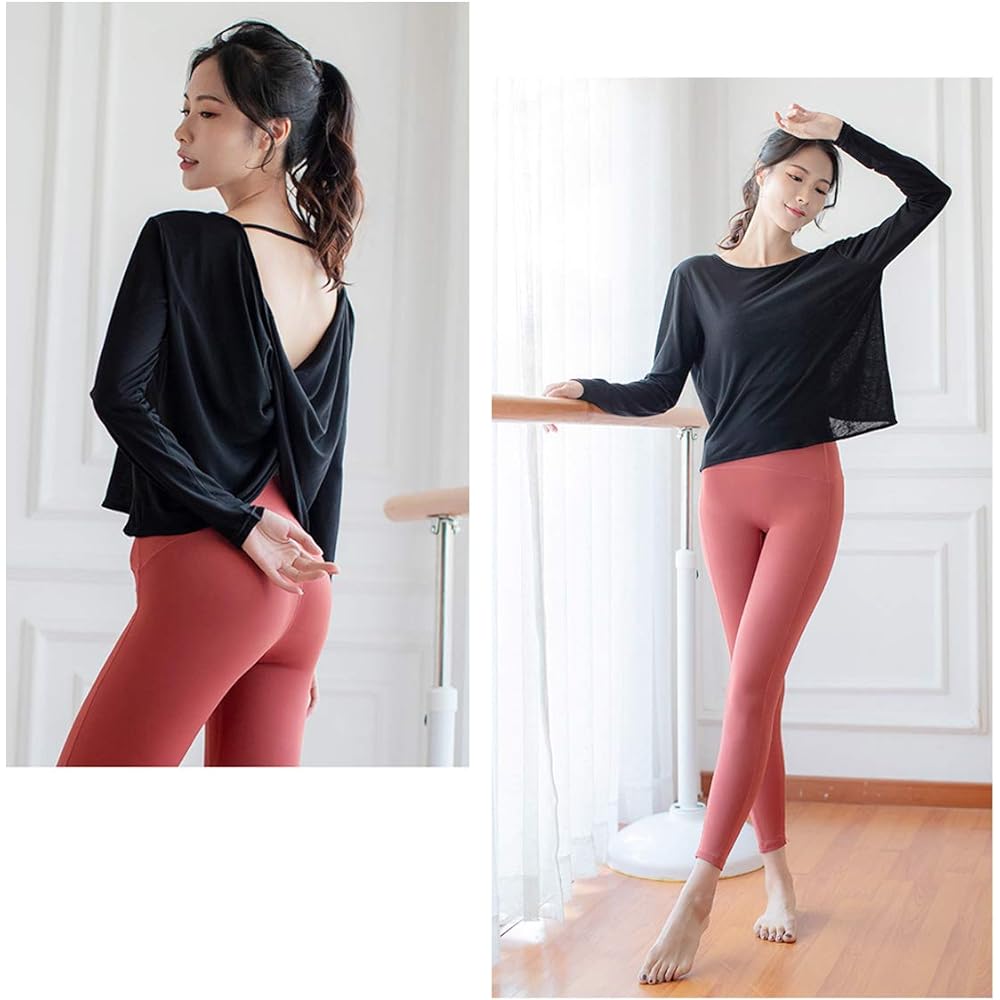 [VeroMan] Yoga Wear Tops, Long Sleeve, Women's, Spring/Summer, Fluffy, Fitness, Ballet ppi-lstops7