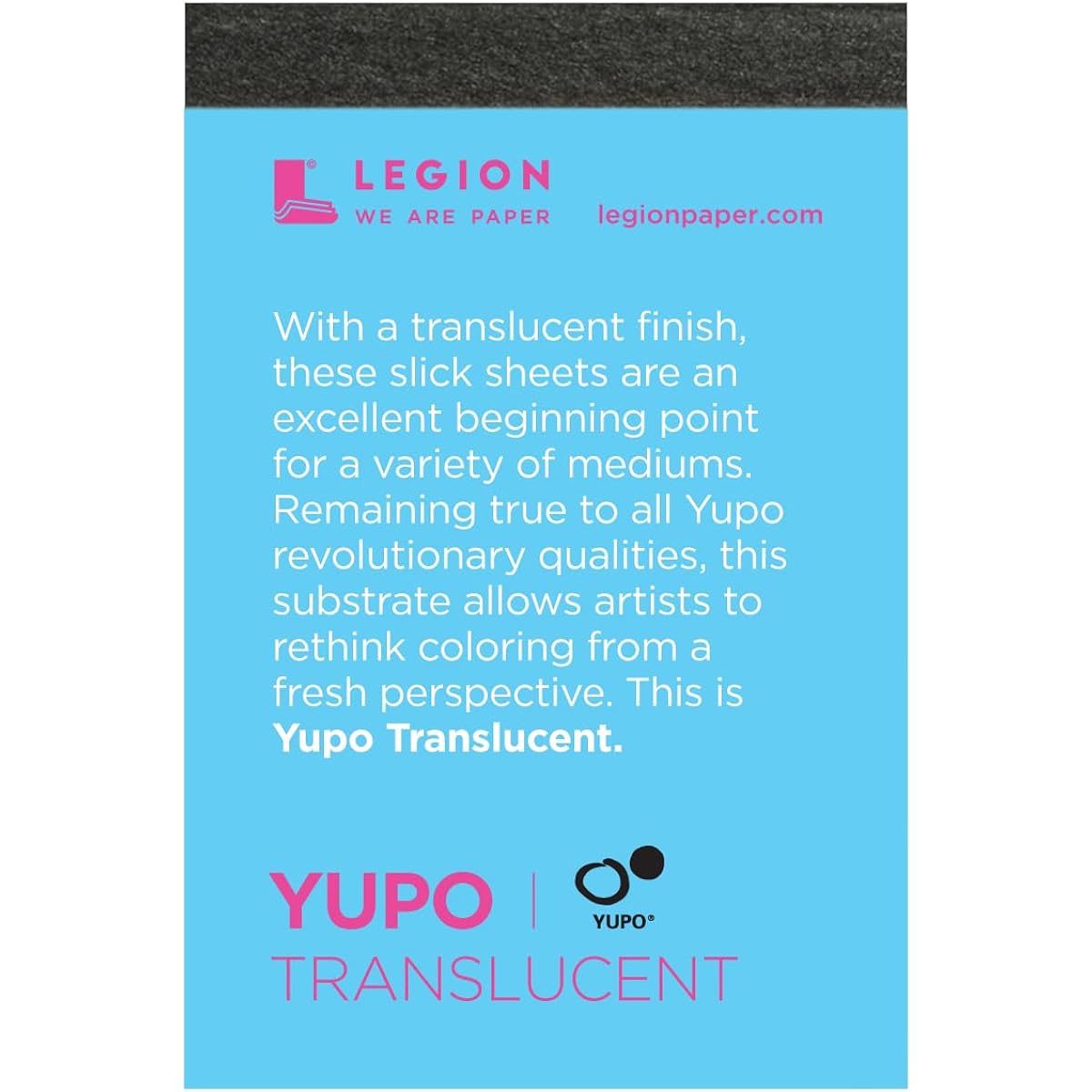 Legion Yupo Mini Artist Pads 2.5 x 3.5 Inch 10 Sheets Semi-Transparent (L21-YUP197WH23)