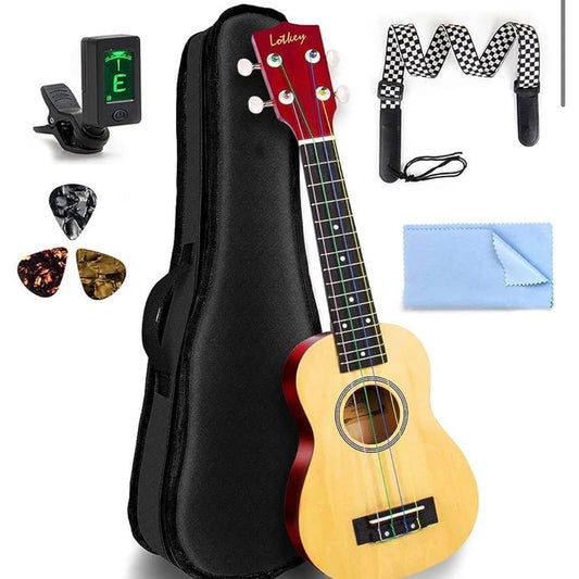 21 inch Basswood Colorful Ukulele Set for Kids Students Beginners