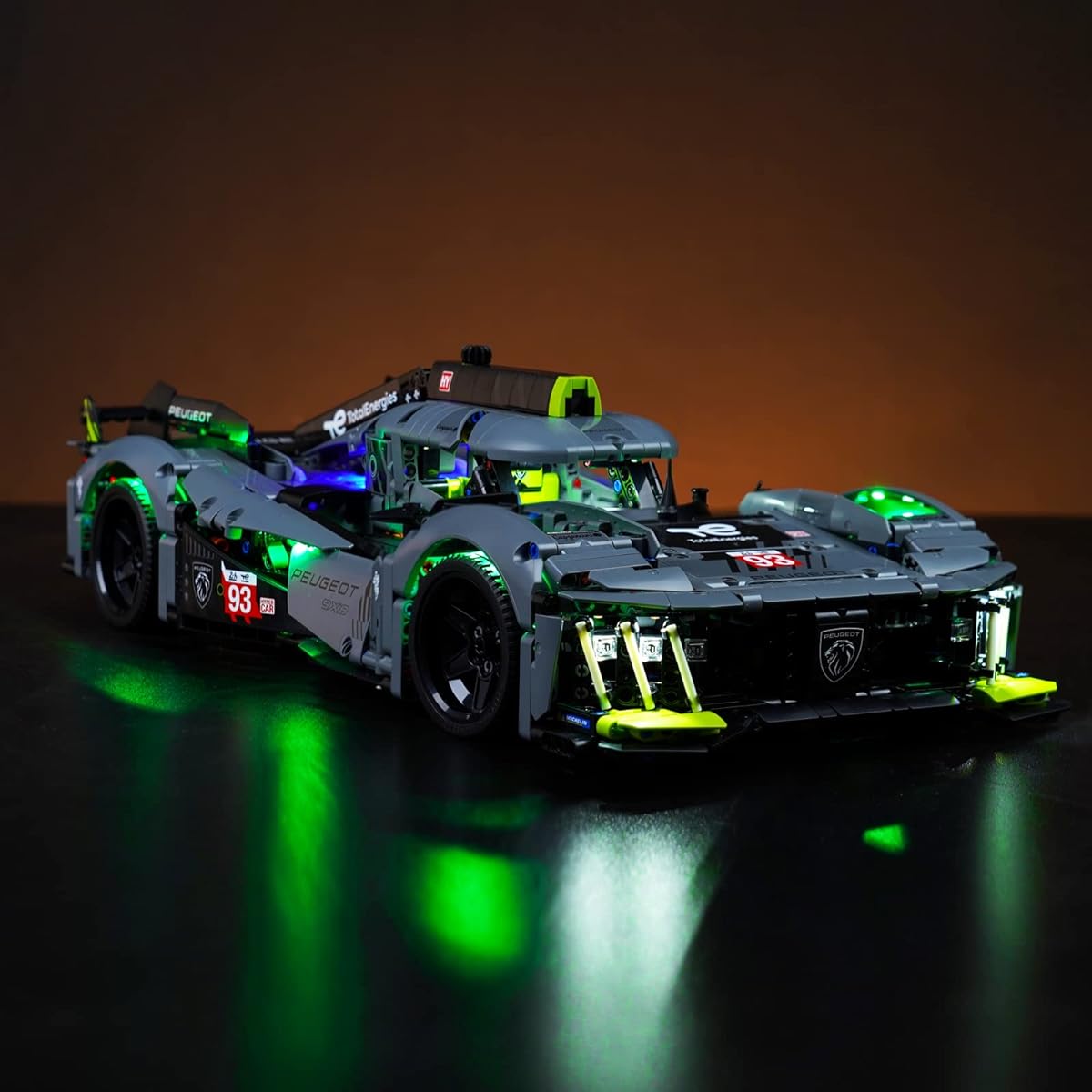 BrickBling LED Lights for Lego Technic Peugeot 9X8 24H Le Man Hybrid Hypercar (Model Not Included) Creative Lights for Lego 42156 Racing Car, Great Gift for Motorsport Fans