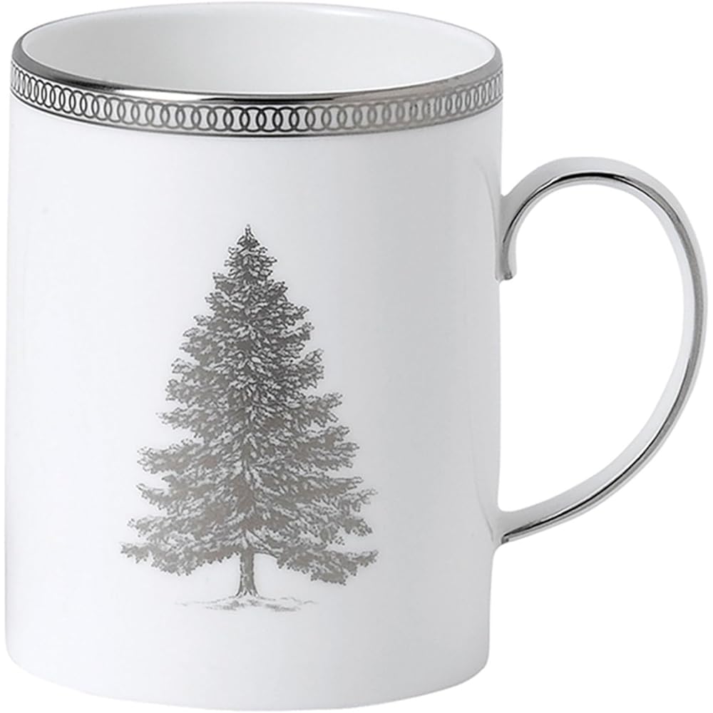 [Regular Imported Product] Wedgwood Winter White Mug 350ml Pair Set (2 pieces) Holly/Tree Wedding Gift Present 1052357